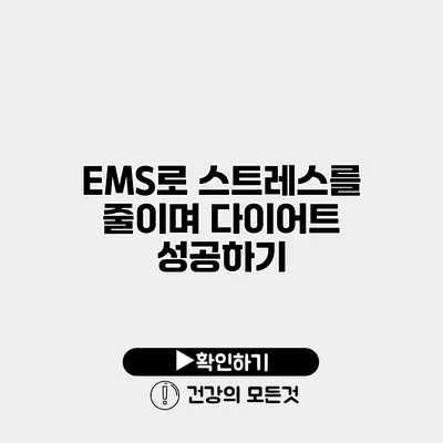 EMS로 스트레스를 줄이며 다이어트 성공하기