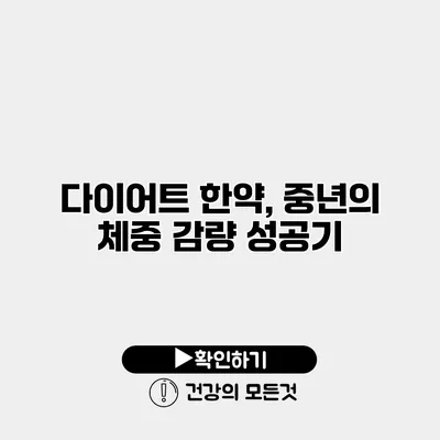 다이어트 한약, 중년의 체중 감량 성공기