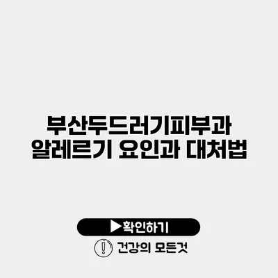 부산두드러기피부과 알레르기 요인과 대처법
