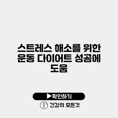 스트레스 해소를 위한 운동 다이어트 성공에 도움