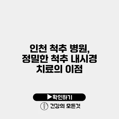 인천 척추 병원, 정밀한 척추 내시경 치료의 이점
