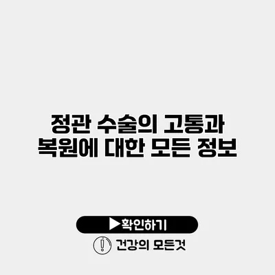 정관 수술의 고통과 복원에 대한 모든 정보