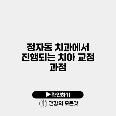 정자동 치과에서 진행되는 치아 교정 과정