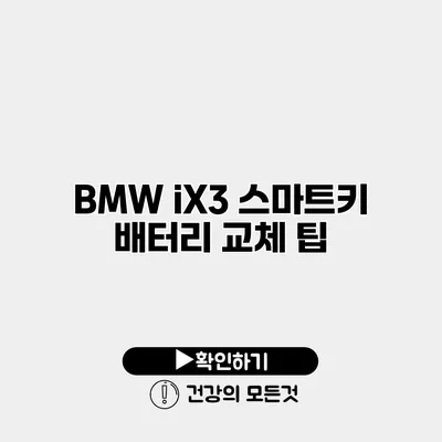 BMW iX3 스마트키 배터리 교체 팁
