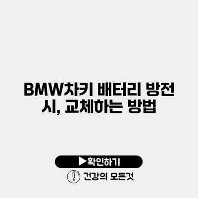 BMW차키 배터리 방전 시, 교체하는 방법