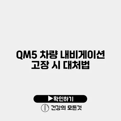 QM5 차량 내비게이션 고장 시 대처법