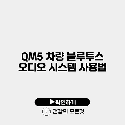 QM5 차량 블루투스 오디오 시스템 사용법