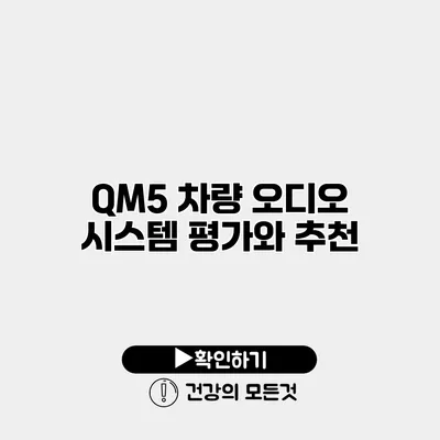 QM5 차량 오디오 시스템 평가와 추천