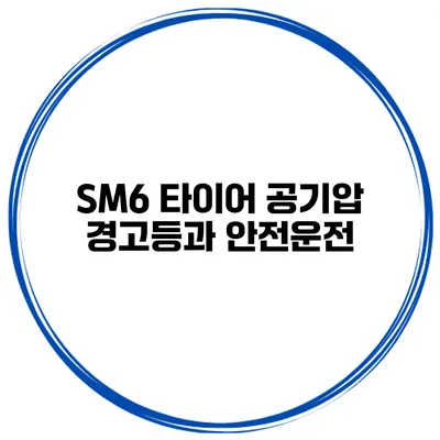 SM6 타이어 공기압 경고등과 안전운전