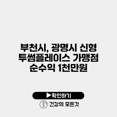 부천시, 광명시 신형 투썸플레이스 가맹점 순수익 1천만원