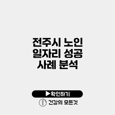 전주시 노인 일자리 성공 사례 분석