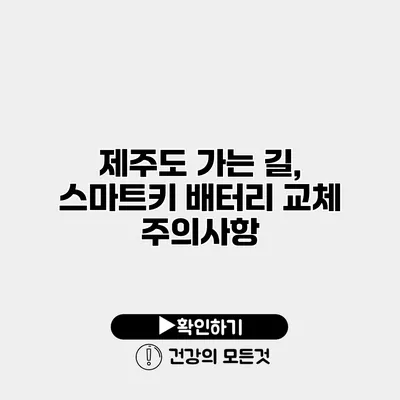 제주도 가는 길, 스마트키 배터리 교체 주의사항